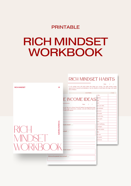 Rich Mindset Workbook - Printable
