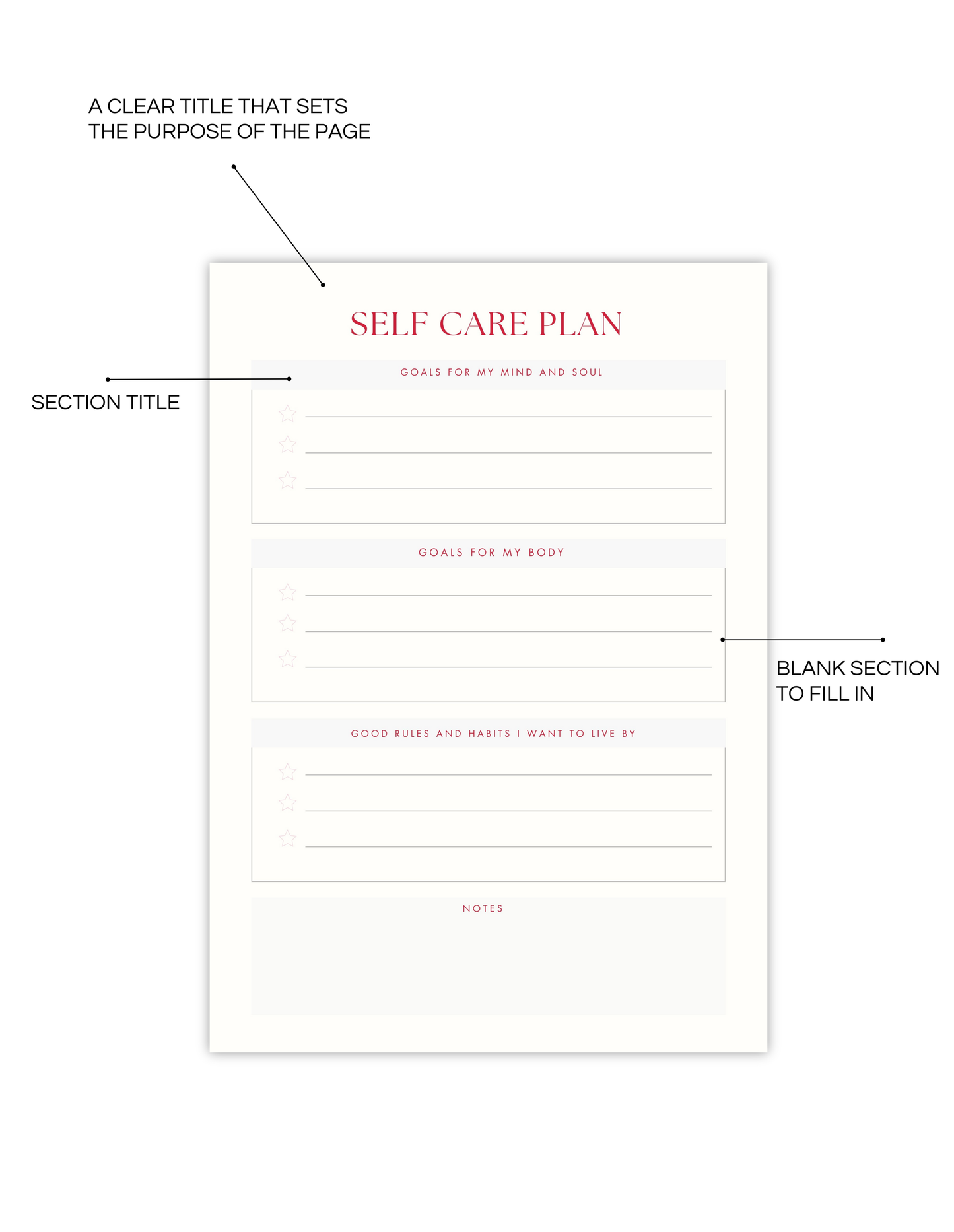 Self Care Planner - Printable